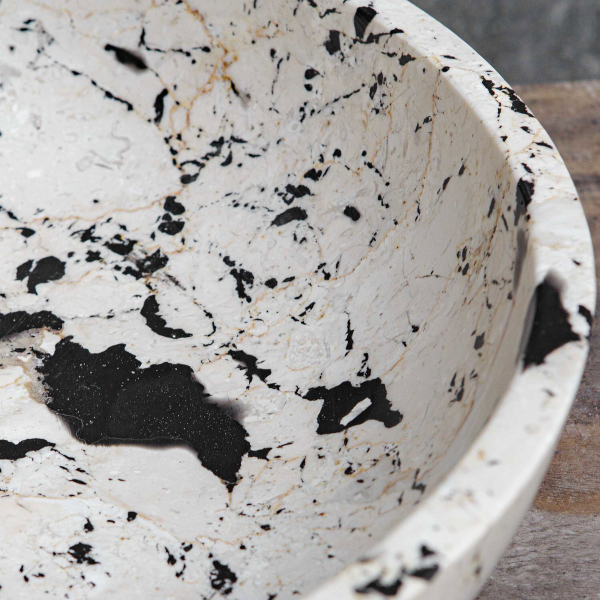 Nouveau Limestone Bowl, Decorative Tray by Uttermost, 18" width x 4" height x 18" depth View 8