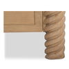 Treccia 2 Drawer Nightstand Oak, by Moe's Home, 27.5" width x 25.25" height x 21.5" depth thumbnail 7