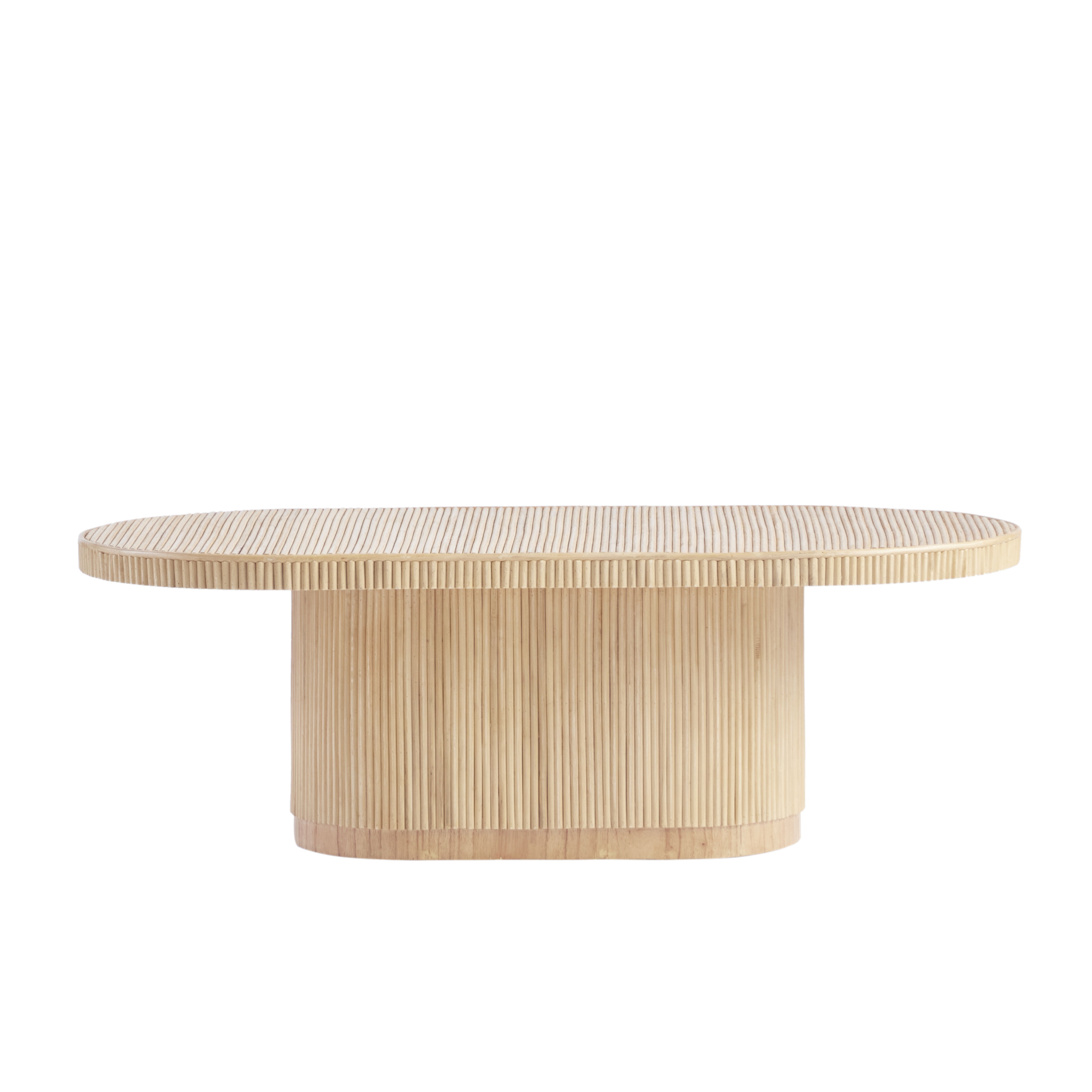 Gabriella Rattan Coffee Table, by Woven, 48" length x 24" width x 16" height View 1