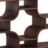 Gaetan Bookcase Brown 79', Shelving & Bookcase by Dovetail, 78.74" width x 31.5" height x 15.75" depth thumbnail 5