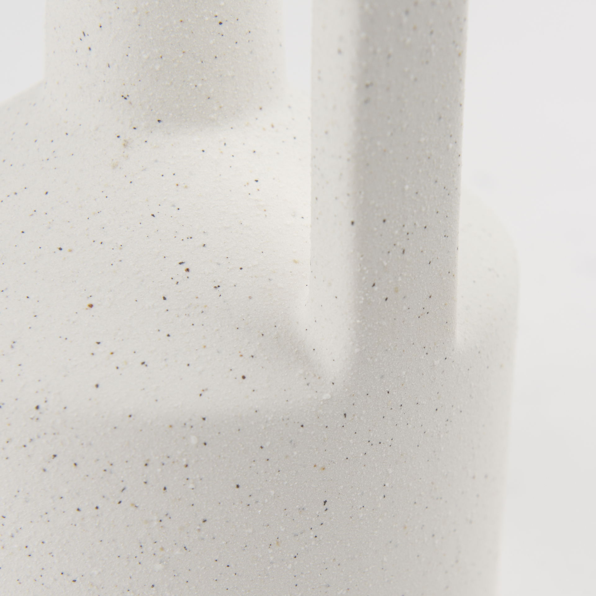 Burton 10.8H Small White Ceramic Jug Vase, by Mercana, 4.92" length x 4.92" width x 9.25" height View 10