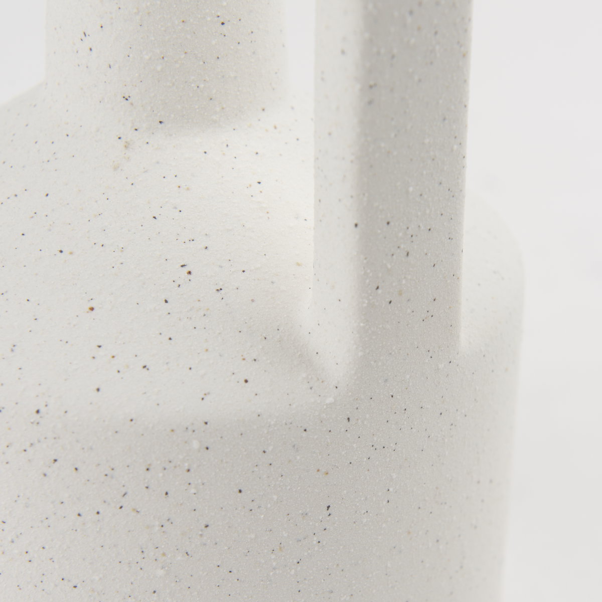 Burton 10.8H Small White Ceramic Jug Vase, by Mercana, 4.92" length x 4.92" width x 9.25" height View 10