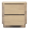 Round Off Tall Nightstand Natural Oak, by Moe's Home, 20" width x 20" height x 15" depth thumbnail 4