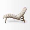 Pierre Beige Fabric Upholstered Armless Chaise Lounge Chair, Chaise Lounges & Daybed by Mercana, 24.41" length x 54.33" width x 33.46" height thumbnail 7