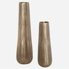 Vertiforge Antique Gold Vases Set/2, by Uttermost, 7.5" width x 27.75" height x 7.5" depth thumbnail 1