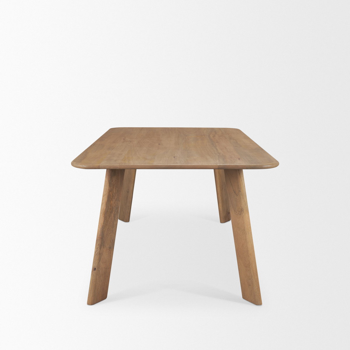 Welborn 84' Light Brown Wood Rectangular Dining Table, by Mercana, 84" length x 42" width x 30" height View 5