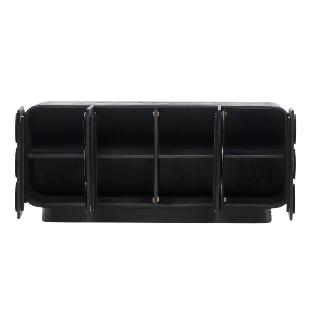 Elysian Sideboard Black, Sideboards & Buffet by Dovetail, 71.75" width x 31.5" height x 19.25" depth View 5