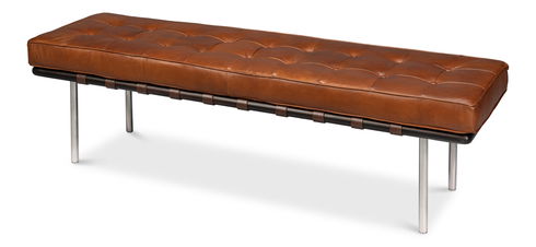 Prince Albert Bench, Vintage Havana Lthr