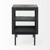Arelius 20L x 18W x 26H Black-Brown Wood with Black Metal Frame End/Side Table thumbnail 4