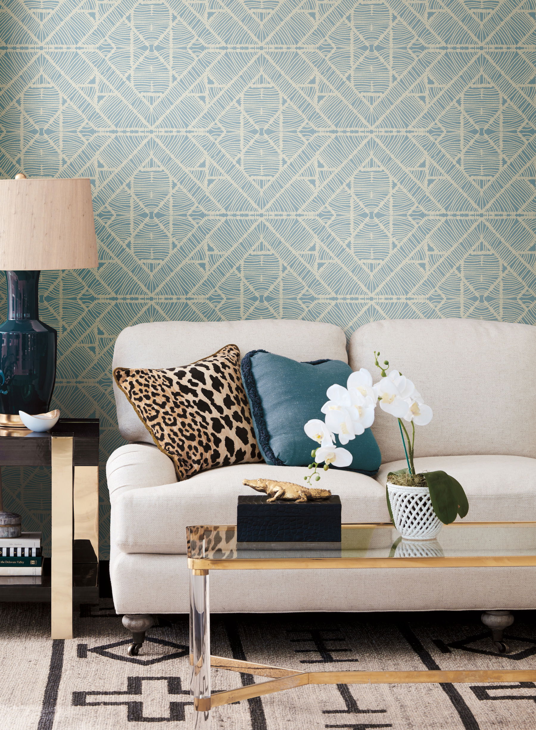 Diamond Macrame Blue Wallpaper large image 