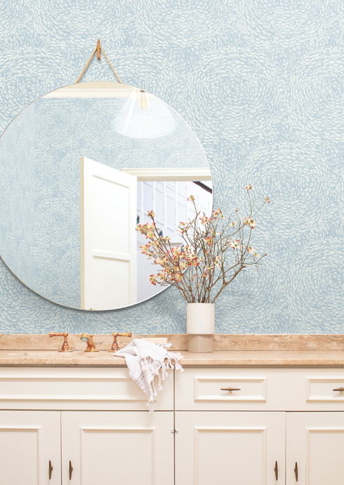 Floret Blue Wallpaper
