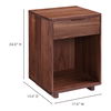 Osamu Nightstand Brown, by Moe's Home, 17" width x 24" height x 15" depth thumbnail 9