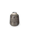 Riker I Small Dark Gray Cream Ceramic Vase thumbnail 0