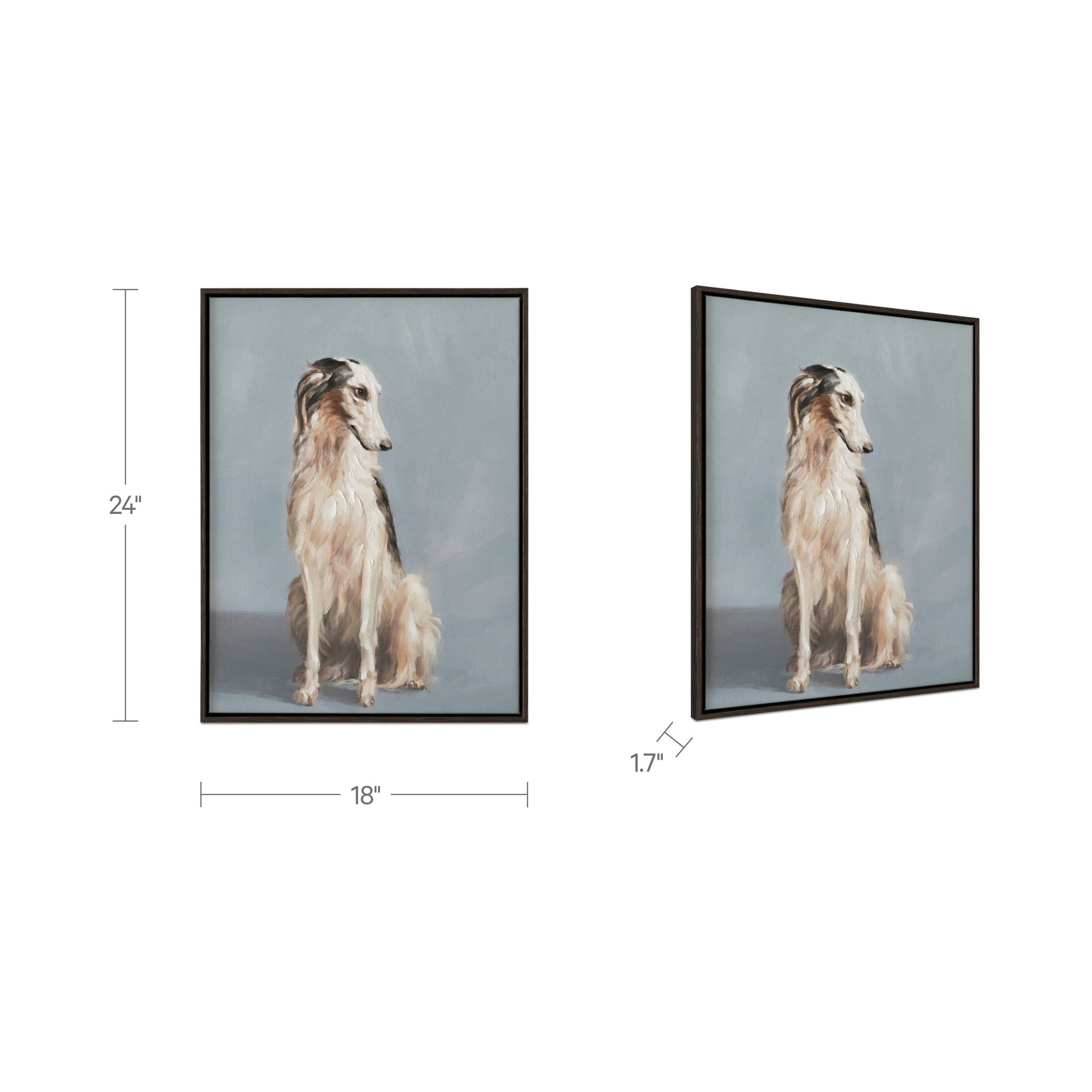 Blue Framed Painting, by Moe's Home, 18" width x 24" height x 1.75" depth View 5