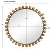 Cyra Gold Round Mirror thumbnail 2