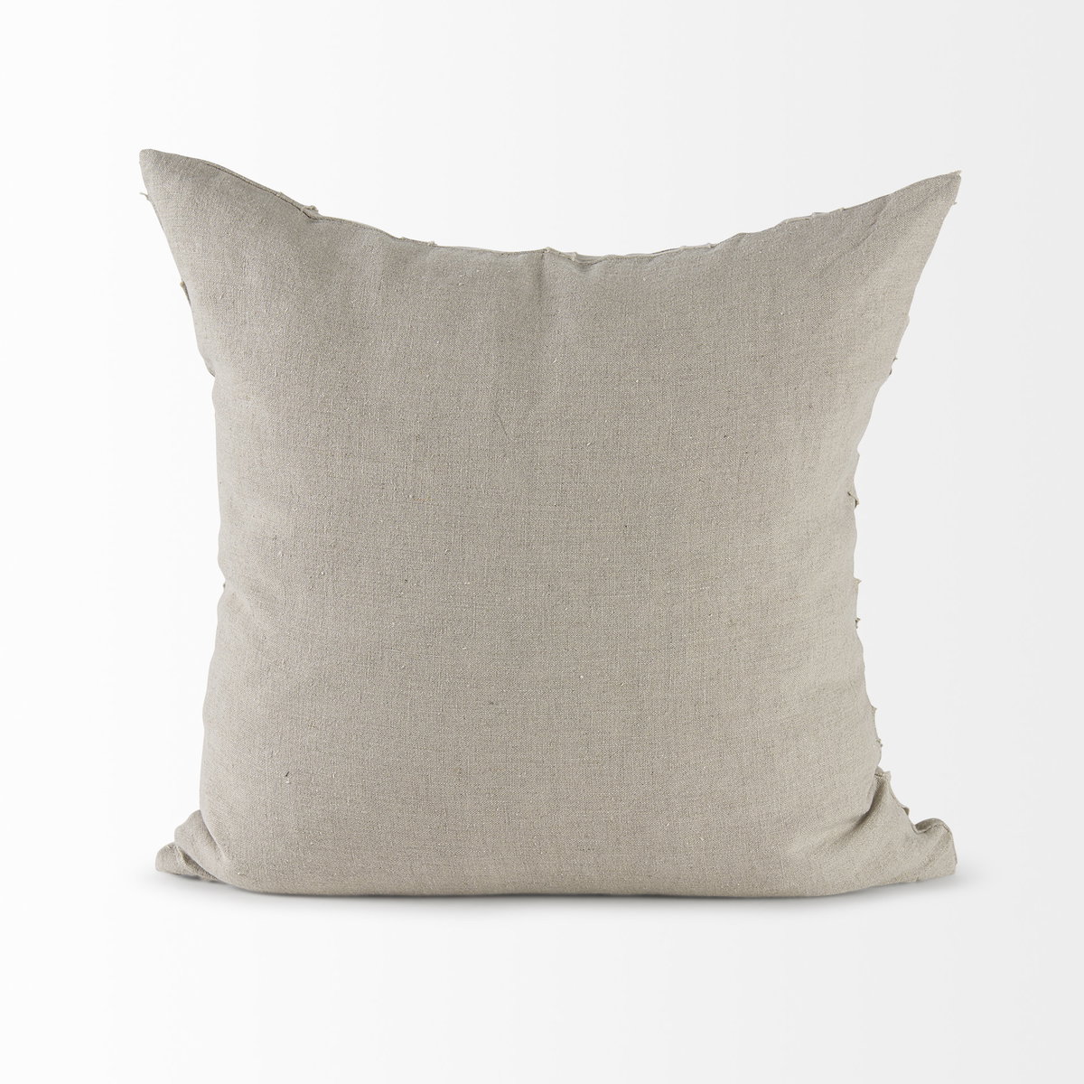 Ivivva 20x20 Beige Fabric Textured Pillow Cover, Decorative Pillow by Mercana, 20" length x 20" width x 0.2" height View 8