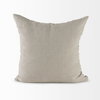 Ivivva 20x20 Beige Fabric Textured Pillow Cover, Decorative Pillow by Mercana, 20" length x 20" width x 0.2" height thumbnail 8