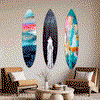 Italian Summer Surfboard (No Embellishment), Art by Oliver Gal,  18x76 thumbnail 8