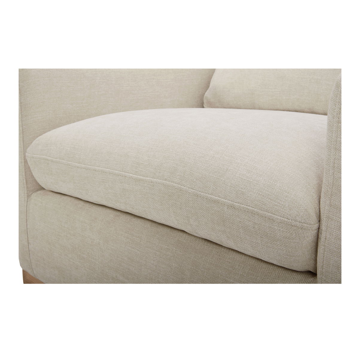 Linden Swivel Chair Soft Beige, Accent Chair by Moe's Home, 33" width x 28.35" height x 34" depth View 7