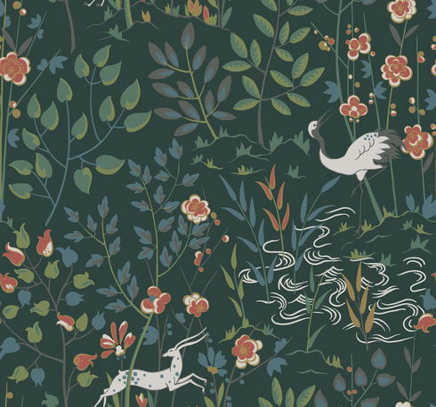 Aspen Dark Green Wallpaper