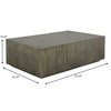 Kareem Modern Gray Coffee Table, by Uttermost, 52.25" width x 16.25" height x 32.25" depth thumbnail 3