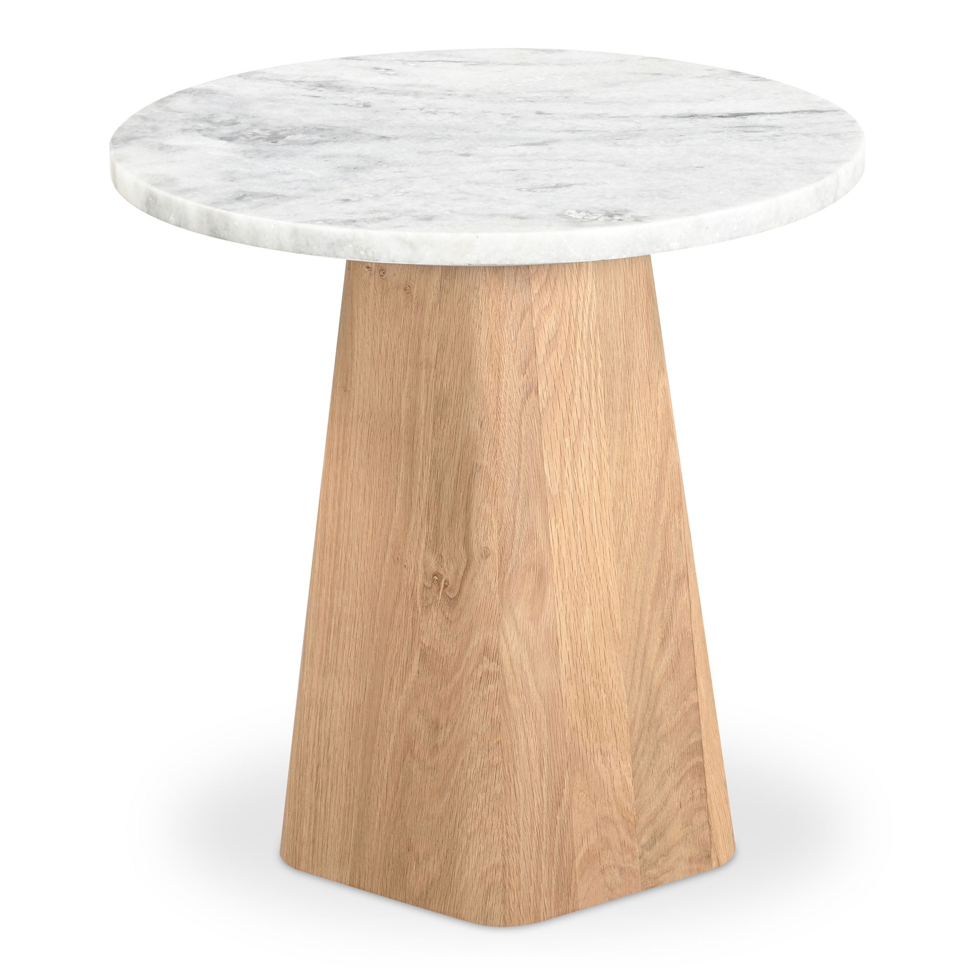 Evelyn Accent Table Ashen Grey Matrix Marble, Side & End Table by Moe's Home, 20" width x 20" height x 20" depth View 2