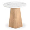 Evelyn Accent Table Ashen Grey Matrix Marble, Side & End Table by Moe's Home, 20" width x 20" height x 20" depth thumbnail 2