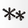 Carollan I (Small) 7L x 7W Black Geometric Wood Ball Jack thumbnail 6