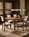 Oak Dining Table, by Sarreid, 3'1" length x 7' width x 2'7" height thumbnail 10