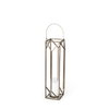 Ivy Small Gold Metal Geometric Cage Candle Holder Lantern, Lighting by Mercana, 8.27" length x 8.27" width x 29.72" height thumbnail 1