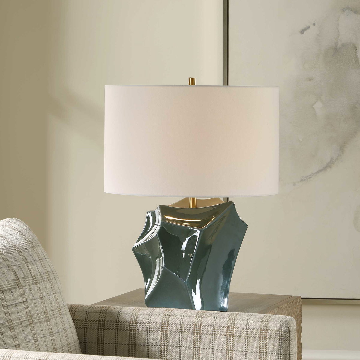 Prisma Smoky Bronze Table Lamp, by Uttermost, 18" width x 24" height x 18" depth View 4