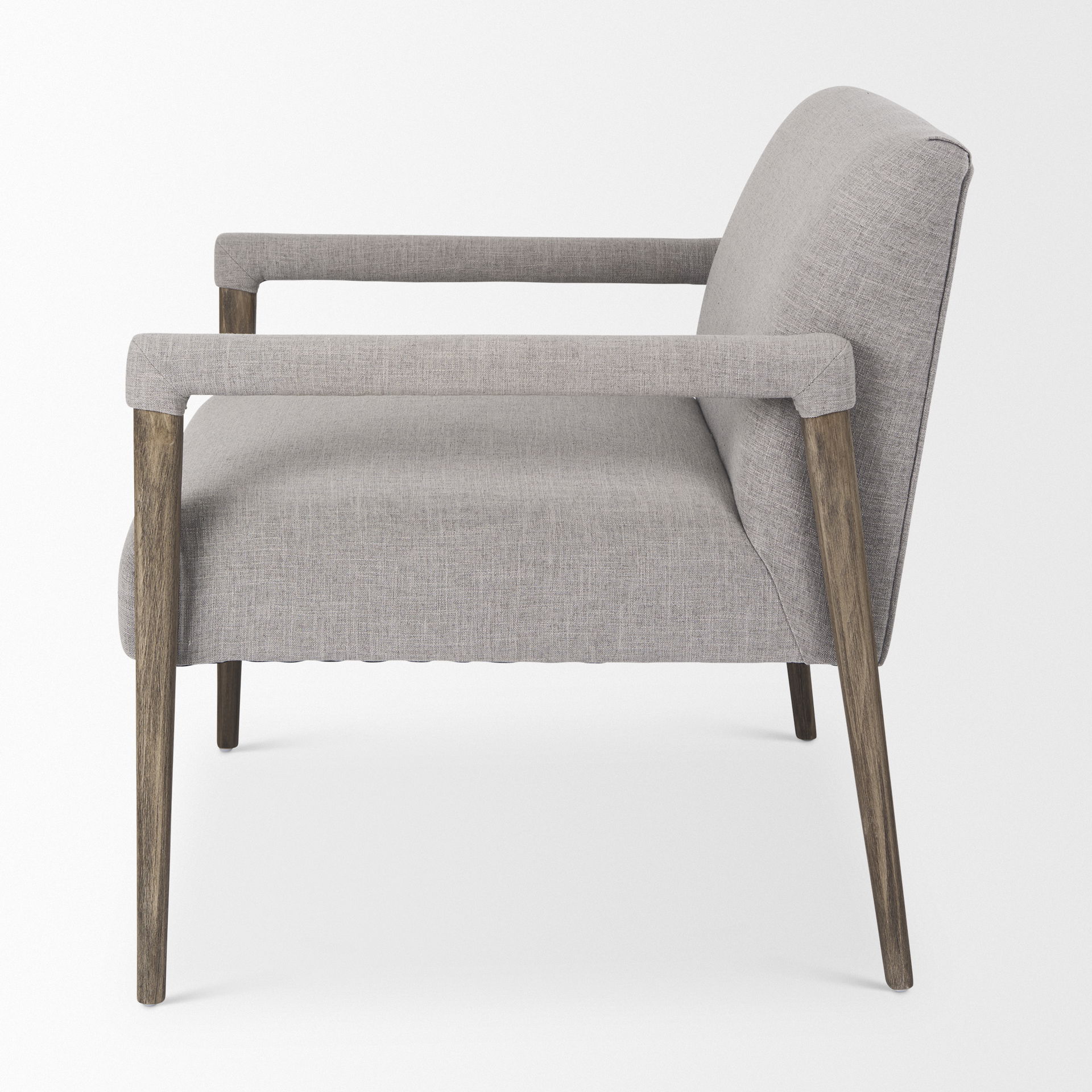 Palisades Gray Fabric with Brown Wood Frame Accent Chair large image 