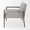Palisades Gray Fabric with Brown Wood Frame Accent Chair thumbnail 3