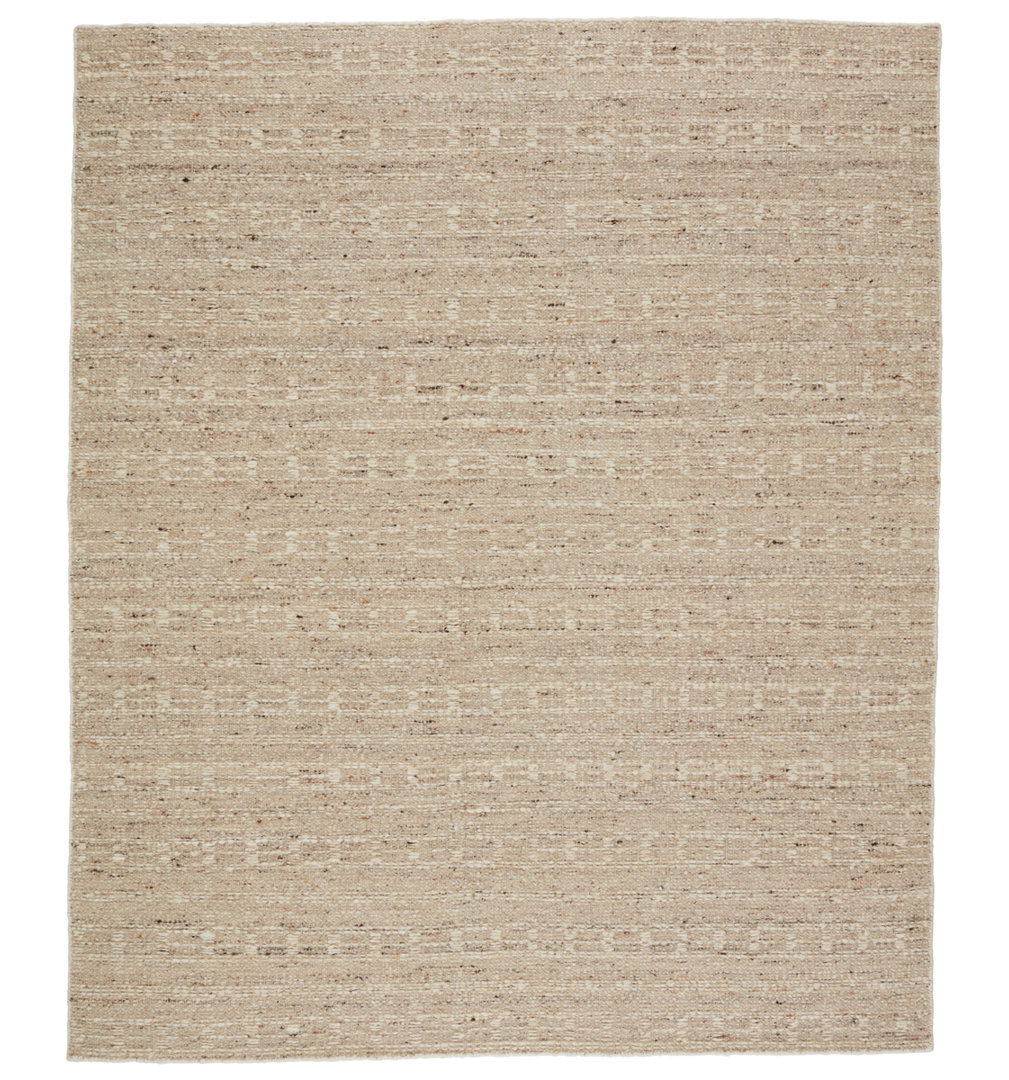 Jaipur Living Caldara LEO07 Handmade Solid Beige and Ivory Area Rug (9'x12') large image 