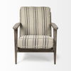 Olympus III Striped Brown Jute Wrapped Wooden Frame Accent Chair, by Mercana, 28" length x 31" width x 32" height thumbnail 4