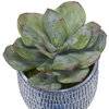 Puebla Greenery In Blue & White Pots Set/3, Artificial Plants & Flower by Uttermost, 22" width x 16" height x 22" depth thumbnail 3