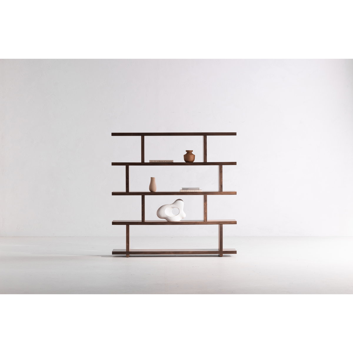 Miri Large Shelf Walnut, Shelving & Bookcase by Moe's Home, 63" width x 63" height x 11" depth View 5
