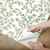 Lemon Grove White Peel & Stick Wallpaper, by York Wall, 20' length x 1'8.5" width x 0.02" depth thumbnail 6