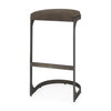 Tyson Backless 31in Seat Bar Stool | Brown/Gray Suede with Black Metal, Counter & Bar Stool by Mercana, 17.25" length x 17.5" width x 31" height thumbnail 1