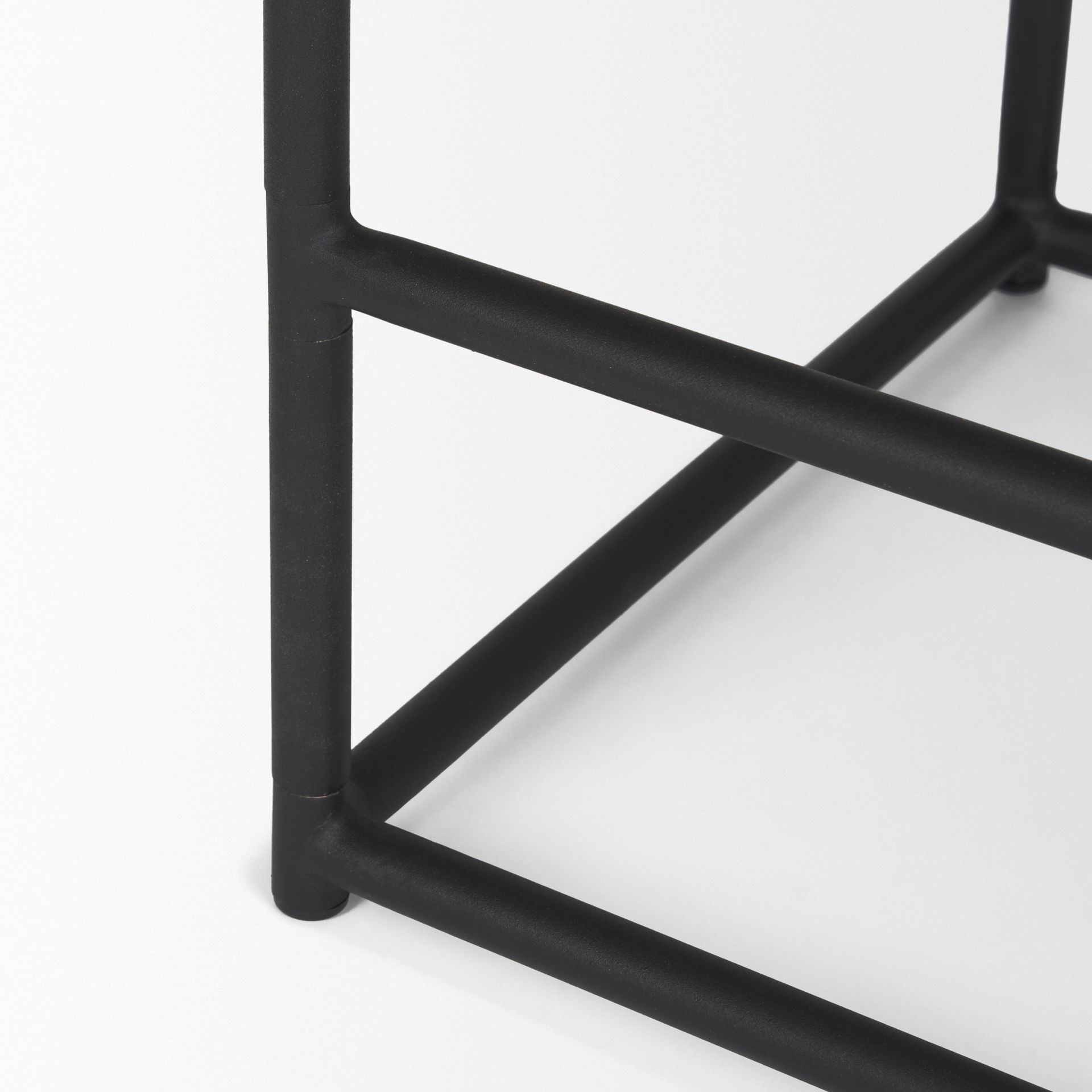 Taniel Light Brown Wood with Black Metal Counter Stool, Counter & Bar Stool by Mercana, 18" length x 16" width x 27.25" height View 13