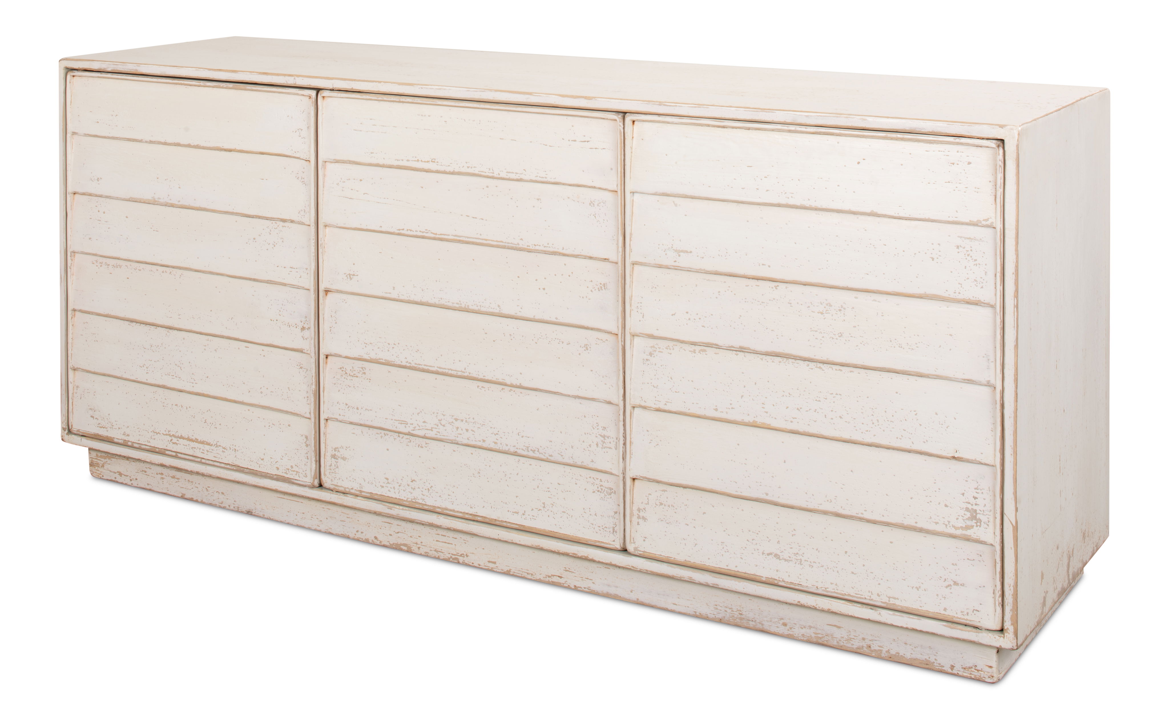 Louvered Sideboard, Whitewash large image 