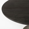 McLeod II 54 L x 54 W x 28.75 H Round Brown Solid Wood Top Gold Metal Base Dining Table thumbnail 5