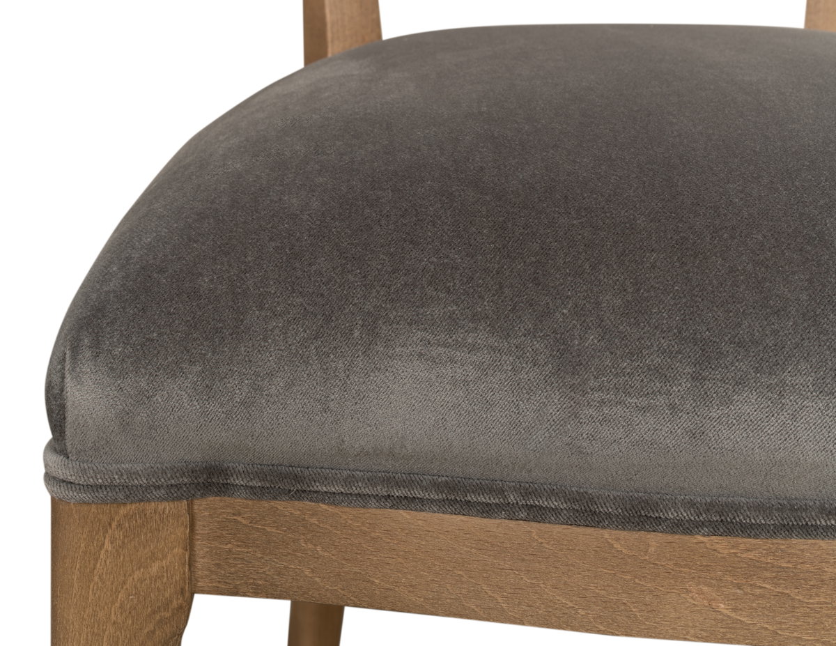 Oval Cane Back S/Chair  Drftwd Charcoal, by Sarreid, 2' length x 1'9" width x 3'5" height View 4