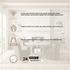 Liesl 54' Round Pedestal Dining Table | Modern | Gray Wood | Seats 6, by Mercana, 54" length x 54" width x 30" height thumbnail 4