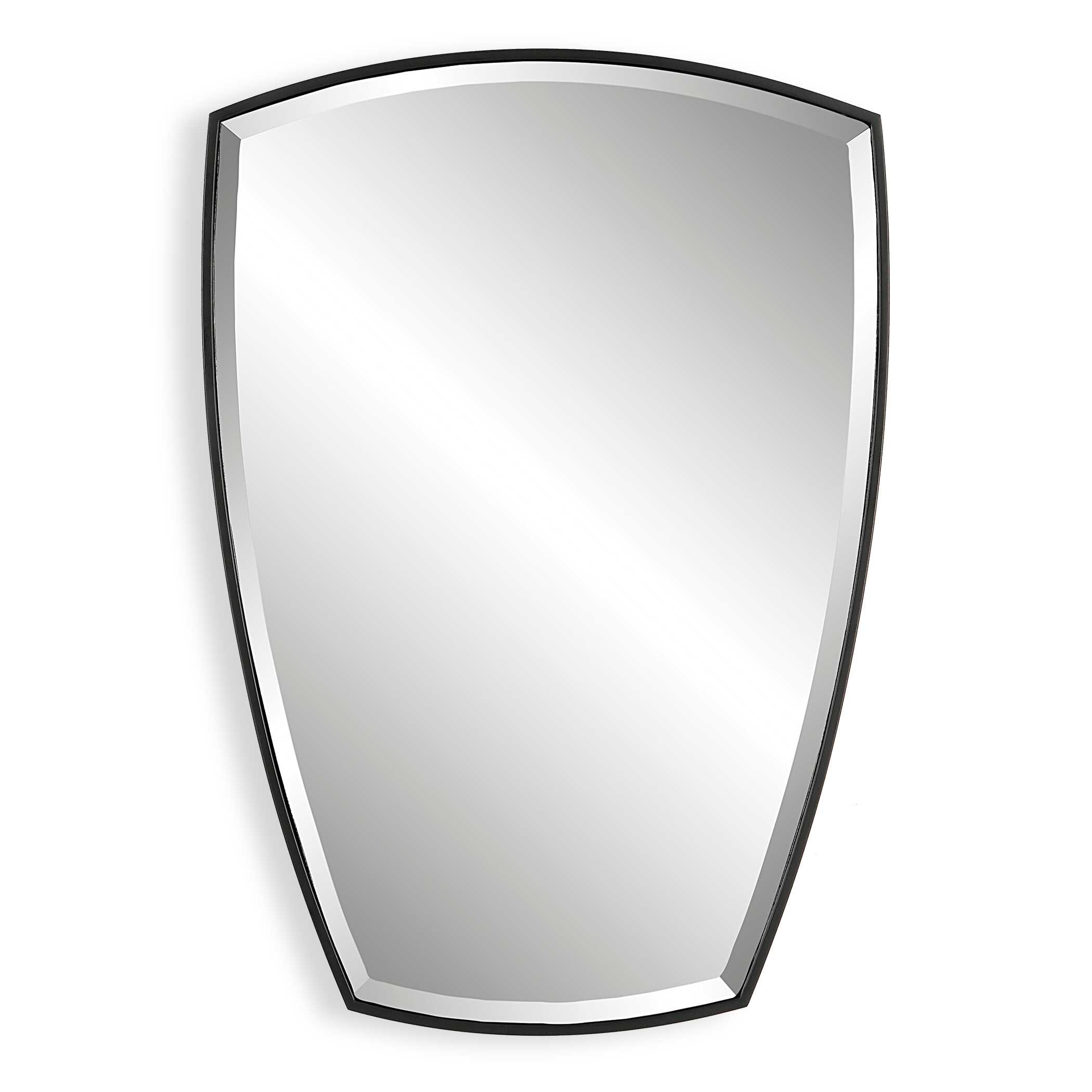 Crest Curved Iron Mirror, by Uttermost, 25.25" width x 36" height x 1.5" depth View 1