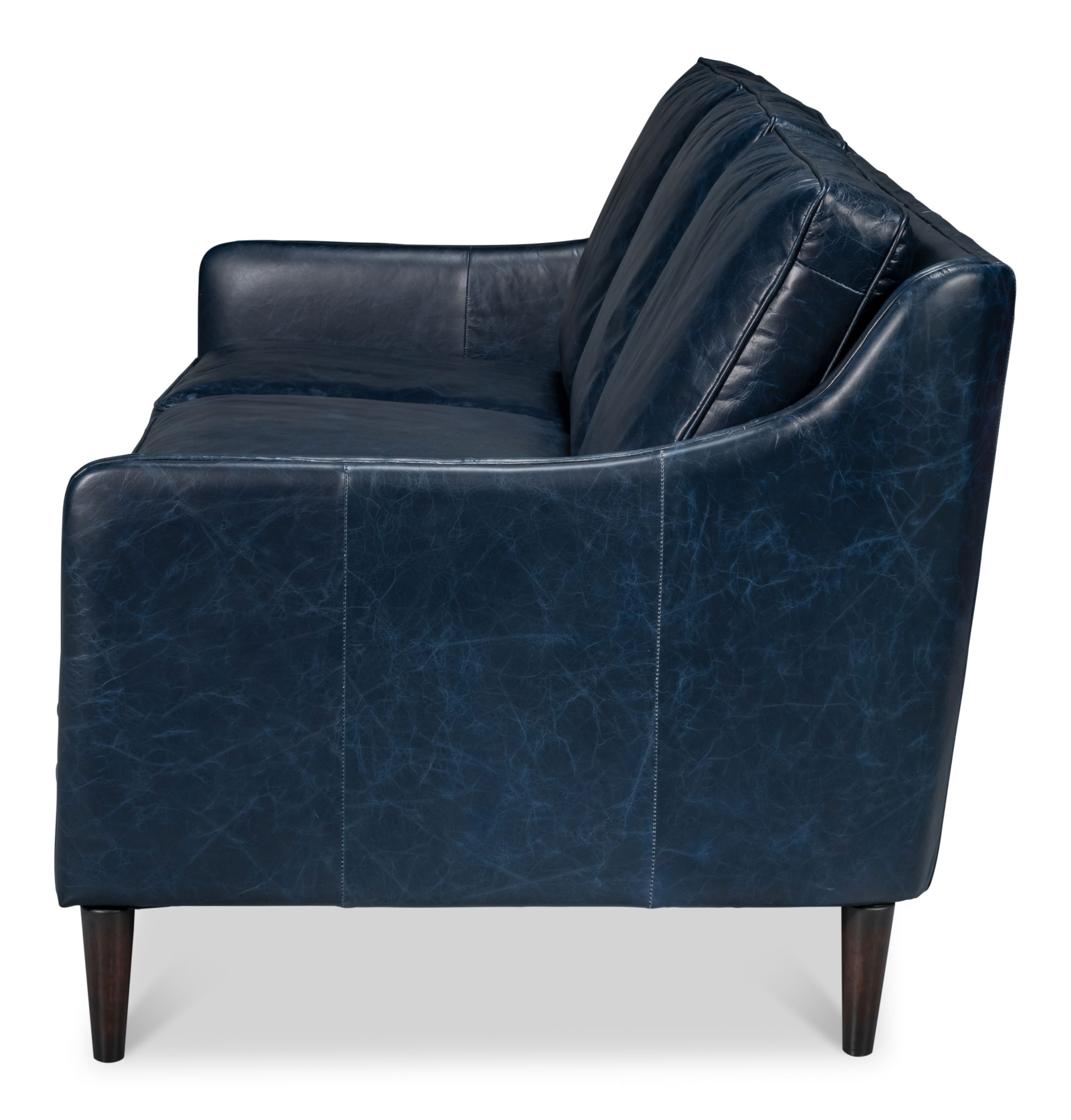 Alehandro Leather Sofa  Chateau Blue large image 