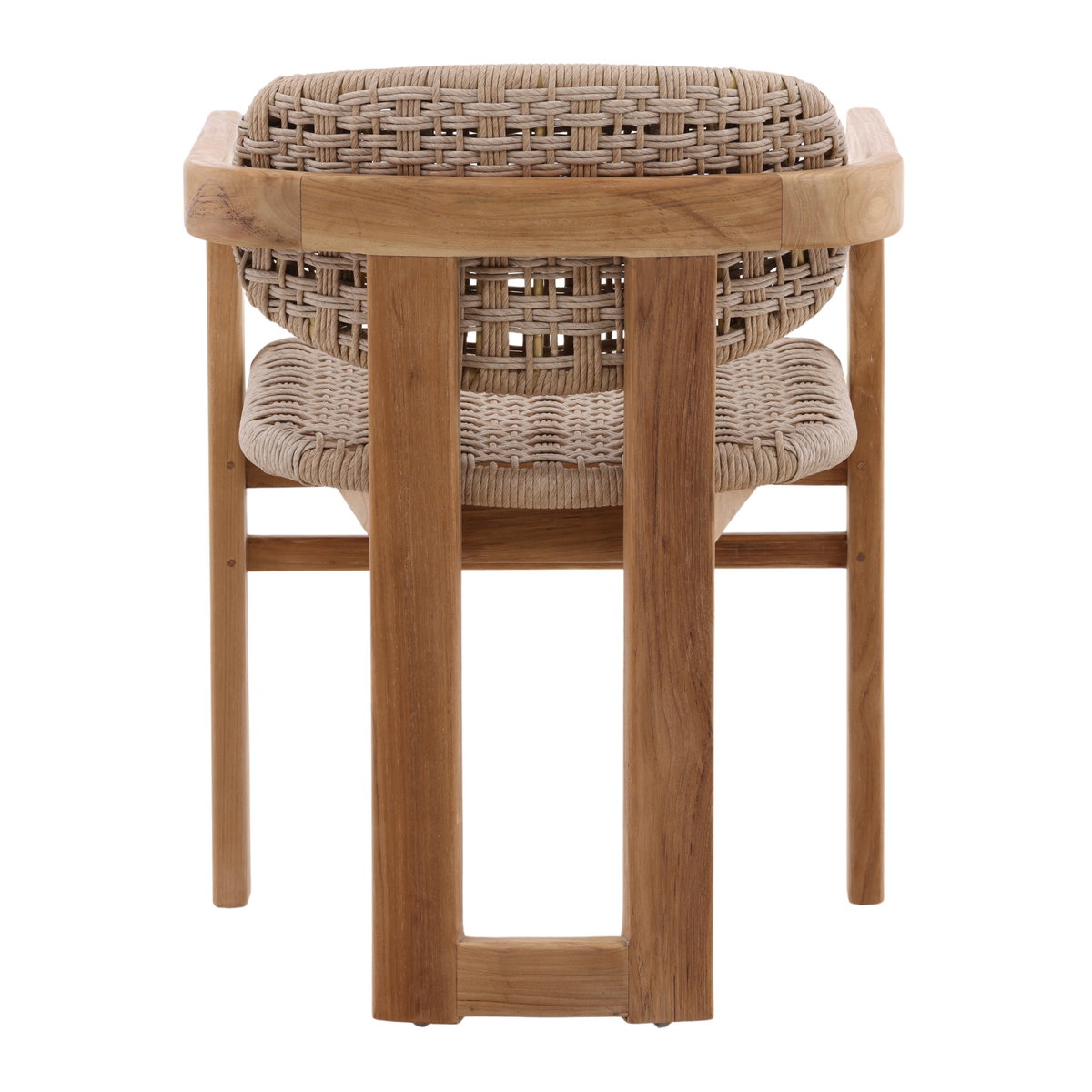 Jovita Outdoor Dining Chair Beige, by Dovetail, 22" width x 30.8" height x 22.44" depth View 4
