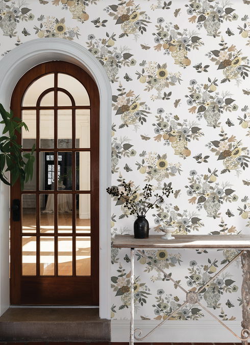 Flower Studies Linen Wallpaper
