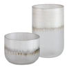 Frost Silver Drip Glass Vases, Set/2 thumbnail 0