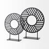 Micra  Matte Black Metal Decorative Object on a Stand, by Mercana, 11.02" length x 2.99" width x 13.39" height thumbnail 9